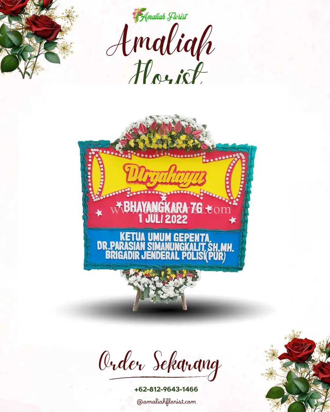 Papan Bunga HUT Ulang Tahun Balongtani